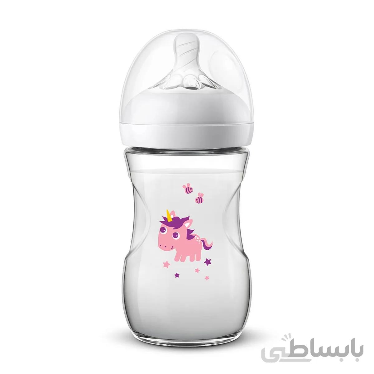 شيشه شير نچرال تكی 260 ميل دخترانه اونت avent ا Baby bottle code:034/17