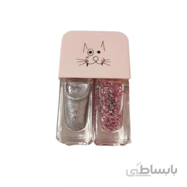 لاک ناخن دوقلو طرح حیوانات کد 03