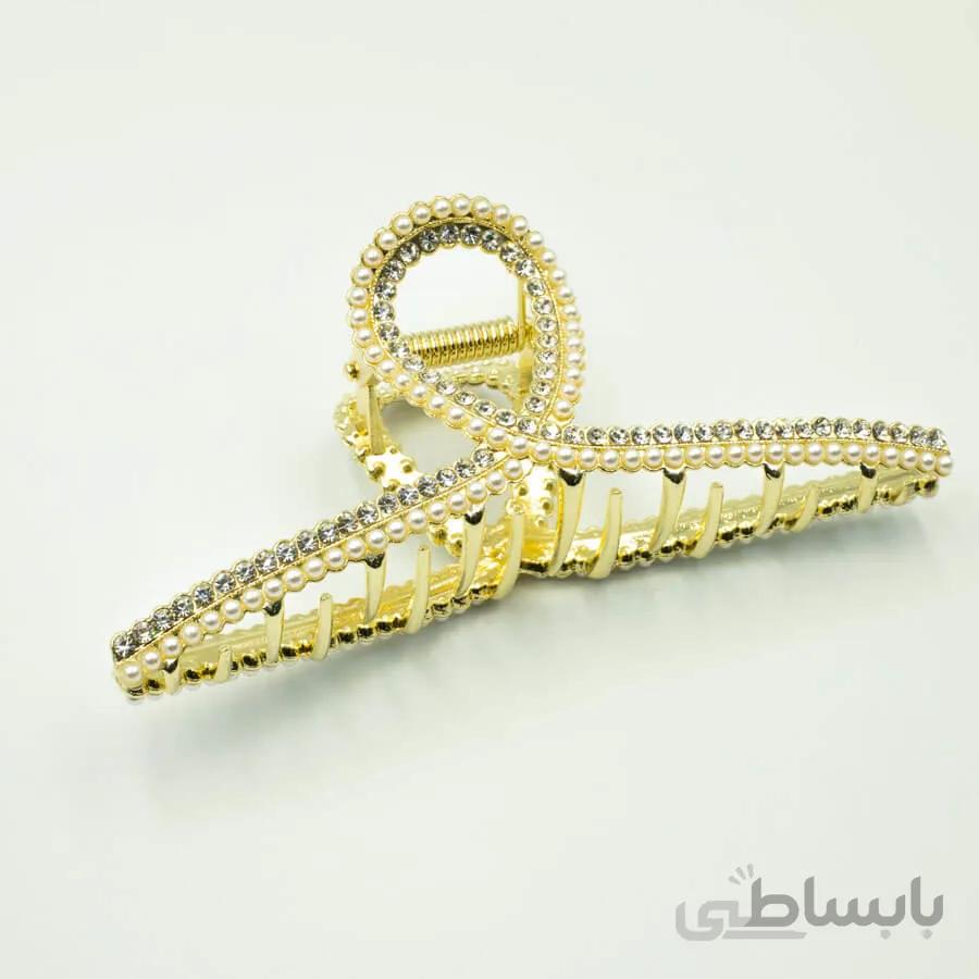 کلیپس فلزی مروارید و نگین کد C105