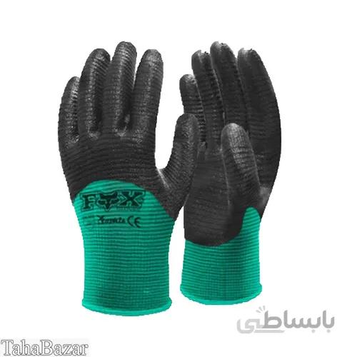 دستکش نیم مواد شیاری FOX کد 1257