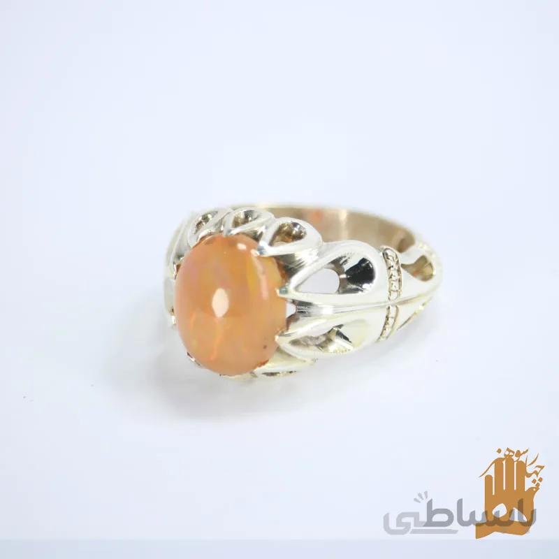 انگشتر فیلی اشکی نگین اپال جواهری