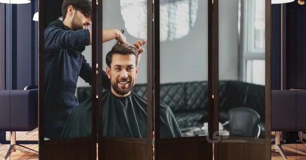 پاراوان چاپی اصلاح موی مردانه کد 3133