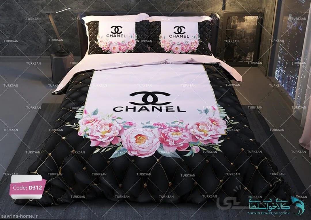 روتختی دو نفره طرح chanel برند ترکسان کد D312