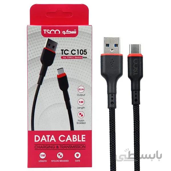 کابل تبدیل USB به USB-C تسکو مدل TC C105 طول 1 متر