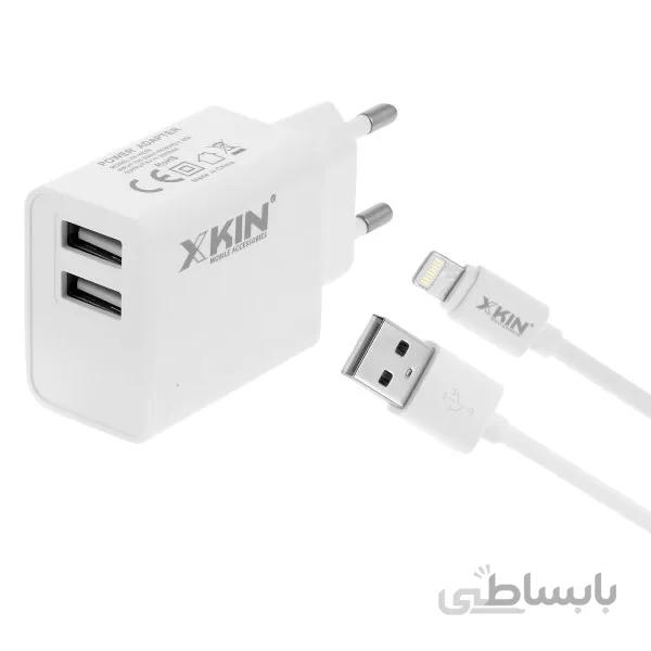شارژر اورجینال گوشی -برند ایکس کین مدل XK-HC08 به همراه کابل تبدیل microUSB