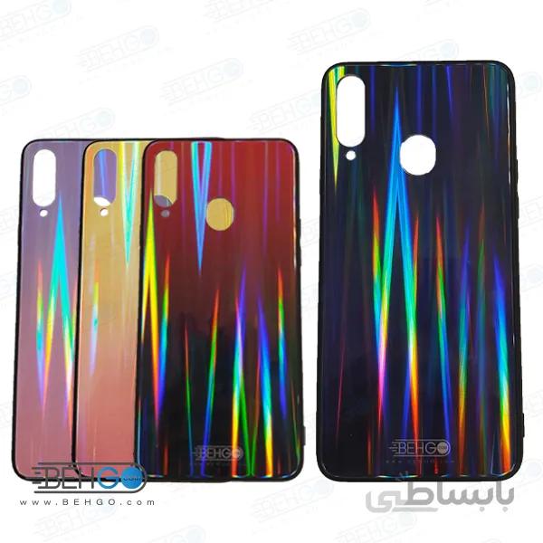 محافظ قاب A20S کاور سامسونگ گلکسی ای بیست اس مدل لیزری رنگی مناسب گوشی ا 20 اس گارد Tempered Glass Laser Case for Samsung A20S Galaxy A20 s