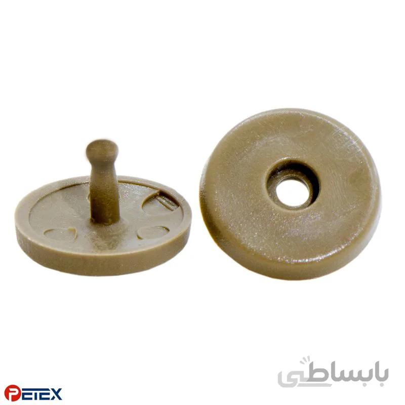 دکمه نگهدارنده زبانه کمربند رنگ بژ