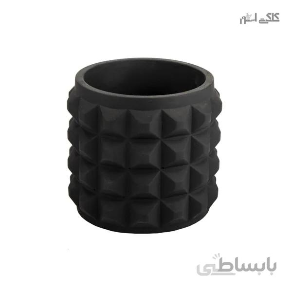 گلدان بتنی مشکی کد 68