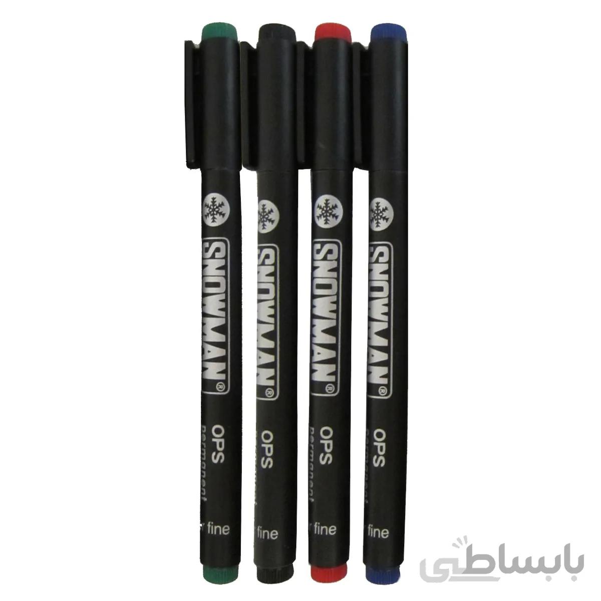 ماژیک سی دی اسنومن مدل OPS ـ بسته 4 عددی ا Snow Man OPS CD Marker - pack of 4