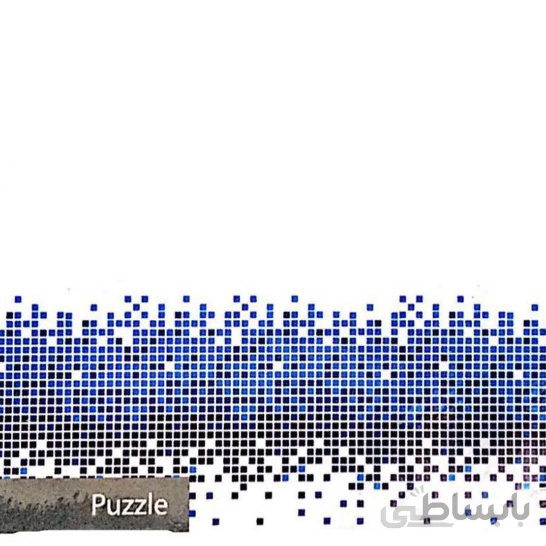 پرده حمام 180*190 رزین تاژ طرح پازل Puzzle