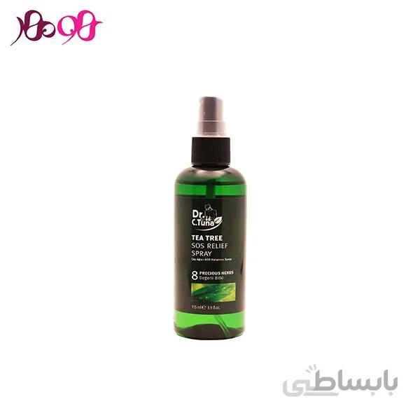 اسپری تسکین دهنده فوری پوست فارماسی مدل tea tree حجم 115 میلی ا DR.C.Tuna Farmasi instant soothing spray, tea tree model, volume 115 ml
