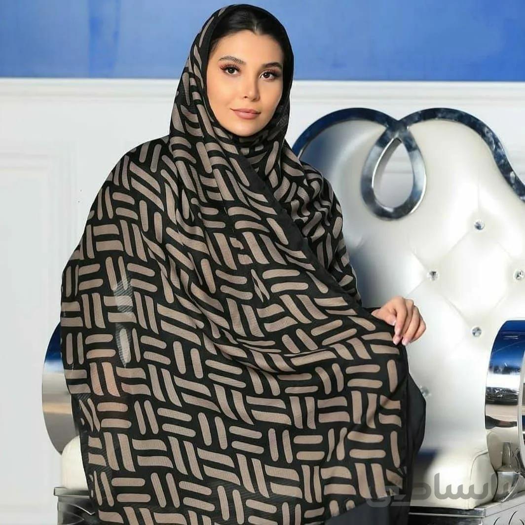 شال نخی نسکافه ای میله ای