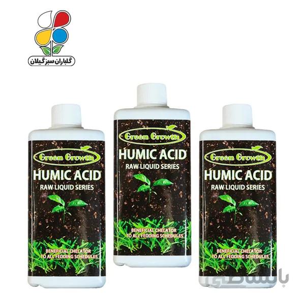 کود مایع هیومیک اسید گرین گروت ظرفیت 500 میلی‌لیتر بسته سه عددی مدل GPMS11