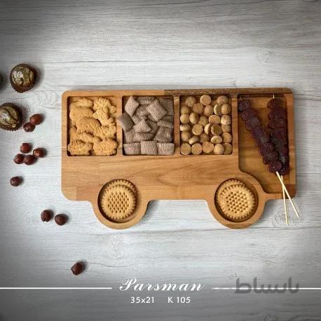 ظرف چوبی کودک طرح اتوبوس