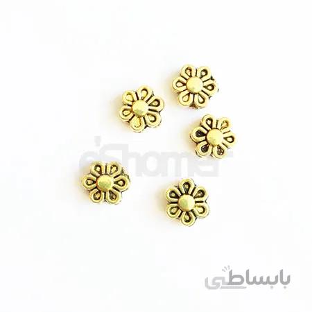 خرج بین کار طلایی طرح گل بسته 5 عددی gold1009