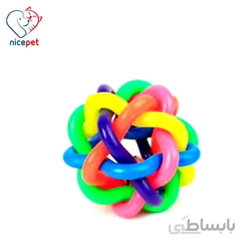 اسباب بازی گربه توپ رنگین کمان یا ماکارونی