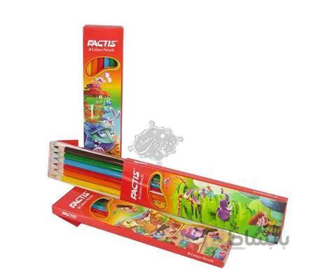 مداد رنگی 6رنگ مقوایی فکتیس
