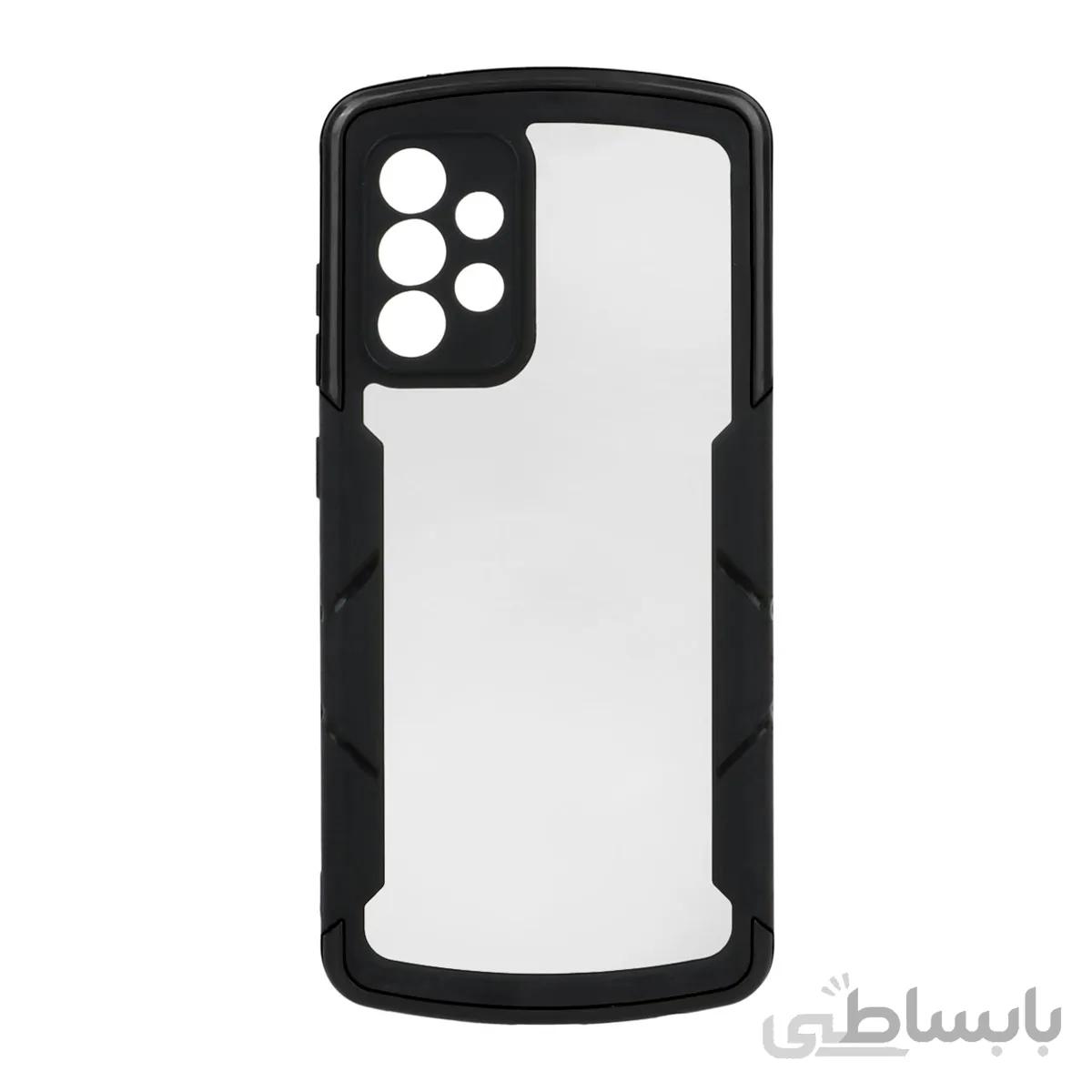 قاب دور رنگی محافظ لنزدار Samsung A72 - مشکی - CH
