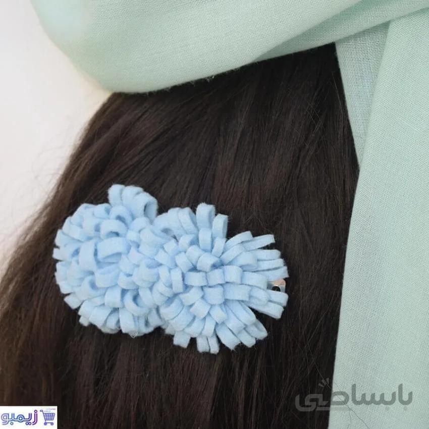 گیره مو آبی گل کوکب