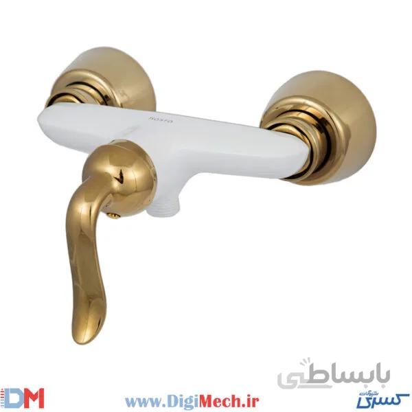 شیر توالت کسری مدل رابین سفید طلایی