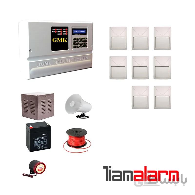 پکیج دزدگیر اماکن باسیم مدل جی ام کا سیم کارتی و تلفنی GM910F8