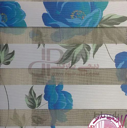 پرده زبرا گل رز آبی خوشسایه گل رز آبی