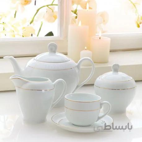 سرویس چای خوری سپید صدف