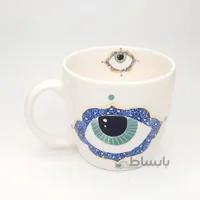 ماگ چشم نظر سرامیکی و دستساز طرح ۲۶