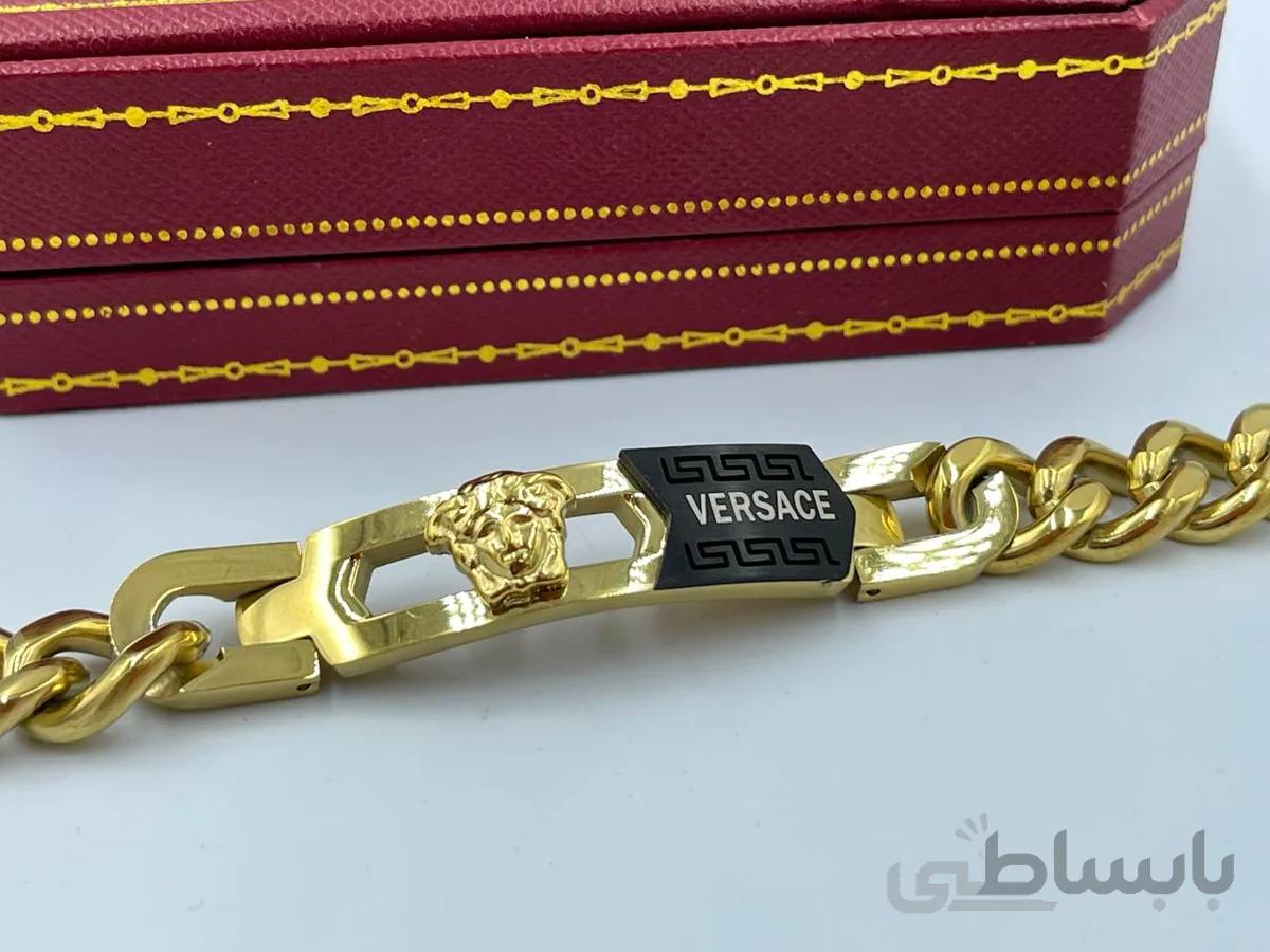 دستبند استیل ورساچه طلایی