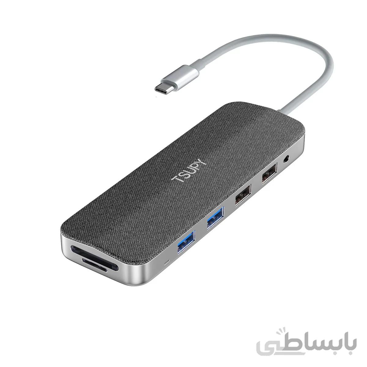 هاب 10 پورت USB-C تی سا پی مدل TP-S01