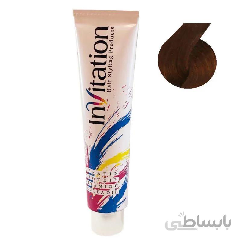 رنگ مو اینویتیشن شماره 4.65 رنگ قهوه ای شکلاتی حجم 120 میل