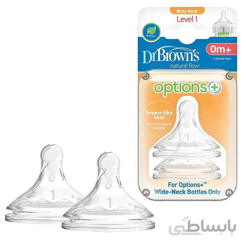 سرشیشه نچرال دکتربراونز آپشن پلاس (مناسب +۰ تا +۹ ماهگی)