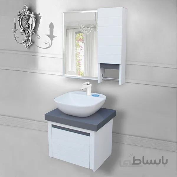 ست کابینت و روشویی مدل 60 به همراه آیینه و باکس