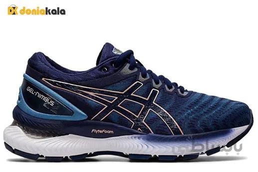 کفش کتونی اسپرت زنانه آسیکس ژل نیمباس 22 Asics GEL-NIMBUS 22 1012a587-401 ا Womens sneakers ketone shoes Asics GEL-NIMBUS 22 1012a587-401