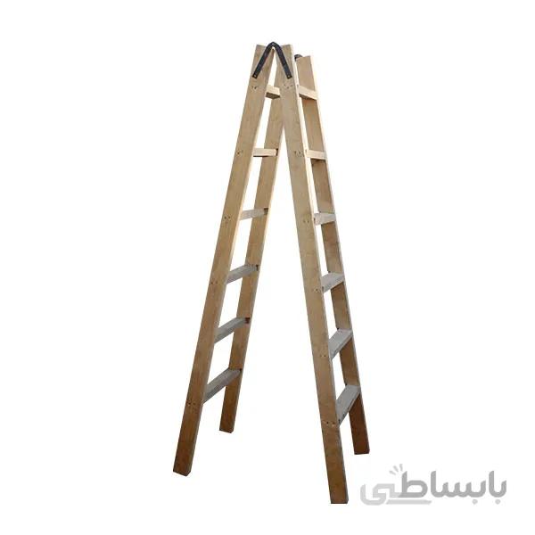 نردبان 6 پله چوب روس