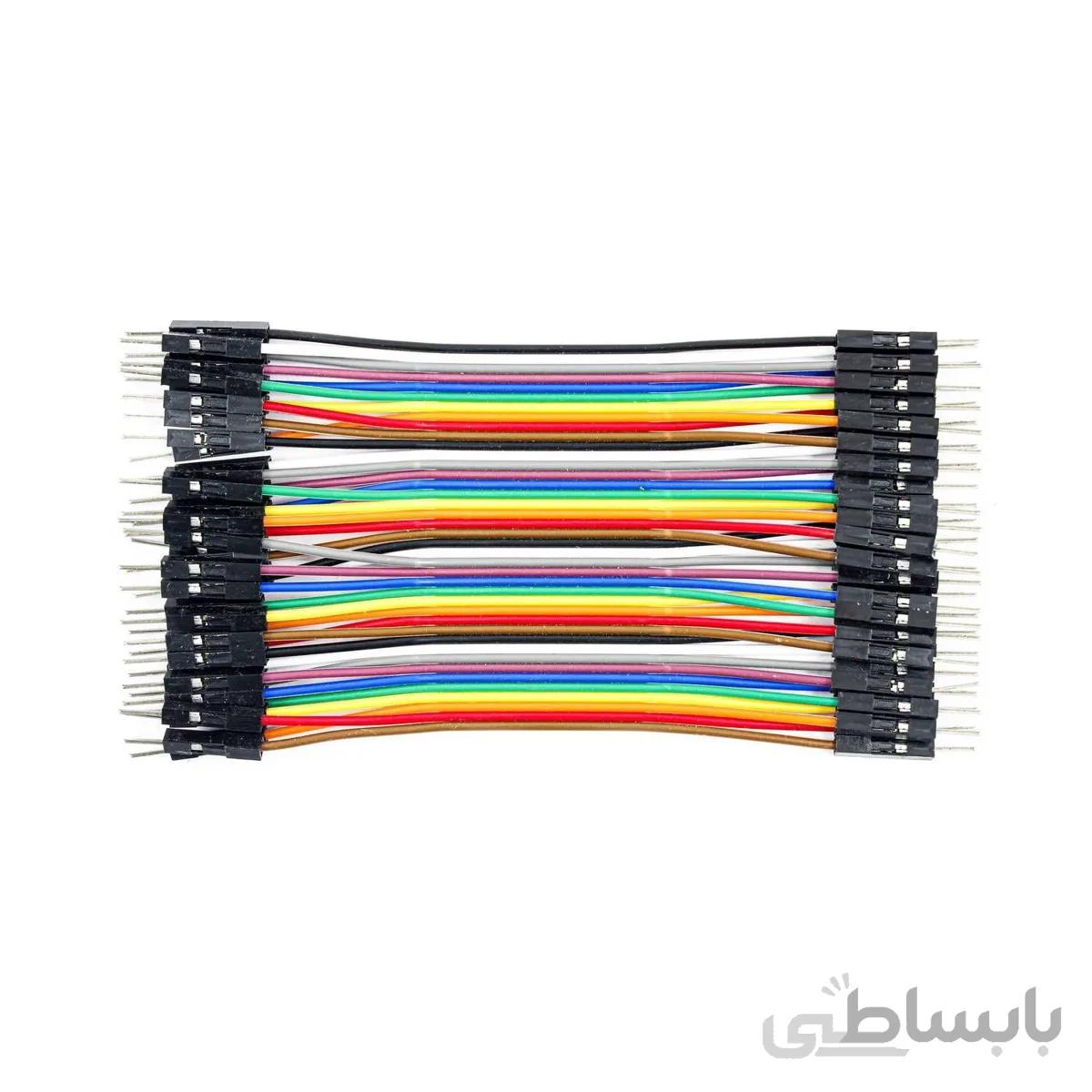 سیم جامپر نری به نری 10 سانت فلت 40 رشته (برد بوردی)