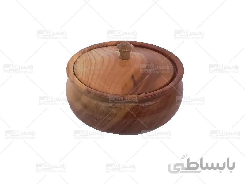 قندان چوبی دورنگ