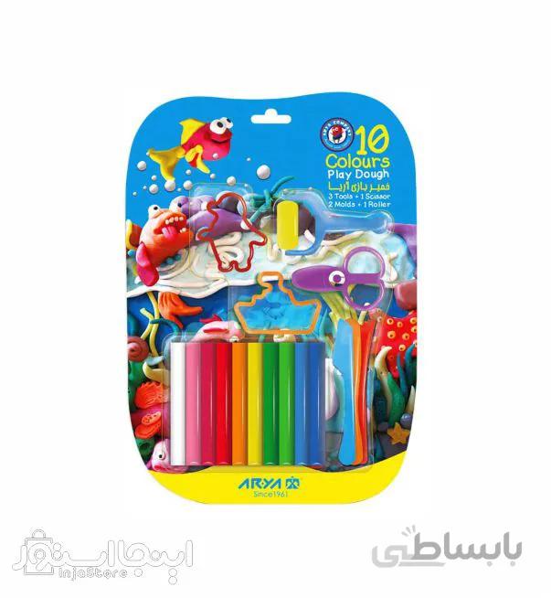خمیربازی 10 رنگ آریا مدل 1023 ا Arya 1023 Play Dough 10 Colours