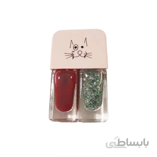 لاک ناخن دوقلو طرح حیوانات کد 08