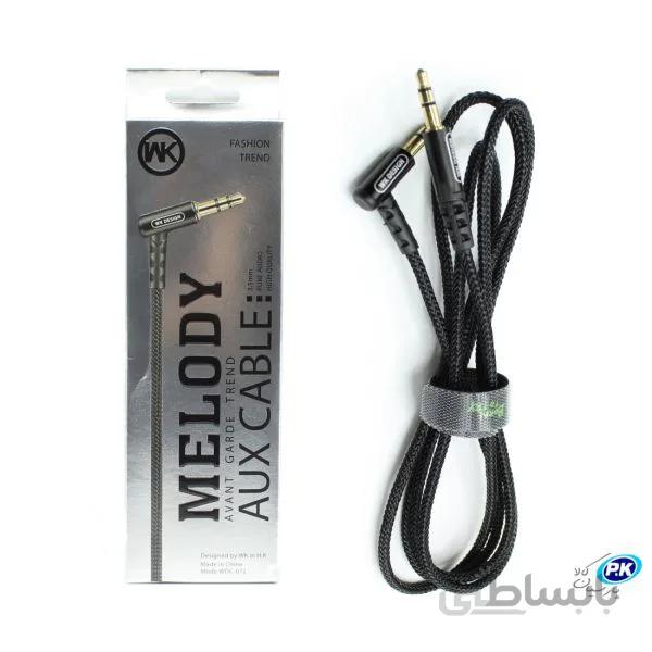 قیمت خرید کابل اورجینال AUX برند WK مدل 072 ا WK Design Melody WDC-072 AUX 1.2m Cable