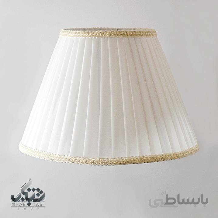شید آباژور پلیسه زه پارچه – سفید قطر 40 cm – سرپیچ E27 ا 40