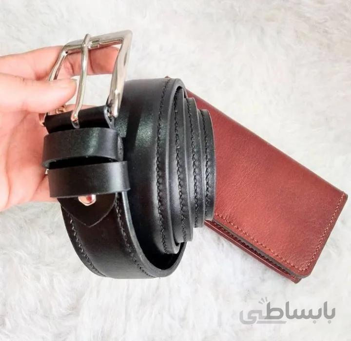 ست کیف پول وکمربند چرم کد۱۳۱۷۳۱۸۴۵۱۰