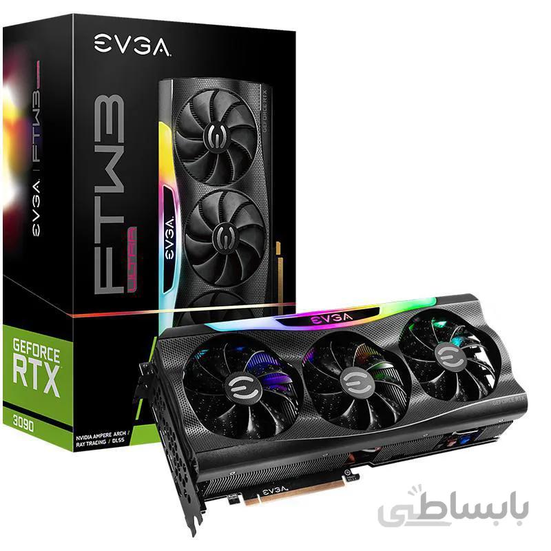 کارت گرافیک ای وی جی ای GeForce RTX 3090 FTW3 ULTRA GAMING 24GB ا EVGA GeForce RTX 3090 FTW3 ULTRA GAMING 24GB GDDR6X Graphics Card