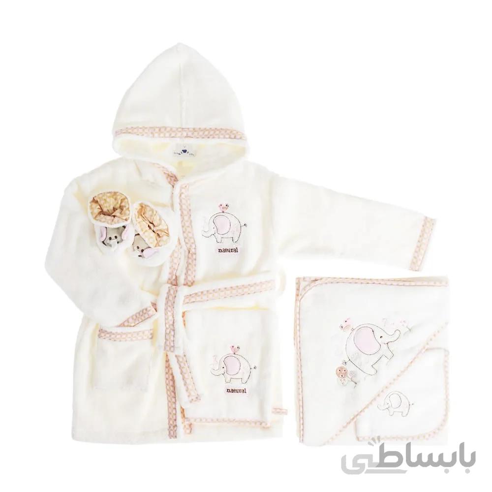 ست حوله نوزاد 5 تکه فیل بیبی فورلایف Baby4life