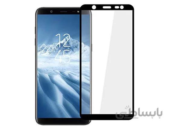 محافظ صفحه نمایش شیشه ای تمام چسب گلس سامسونگ Full Glue Glass Samsung Galaxy j8