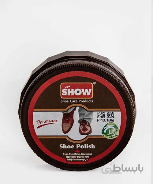 واکس جامد کلاسیک قهوایی ۵۰گرمی کفش شو Show