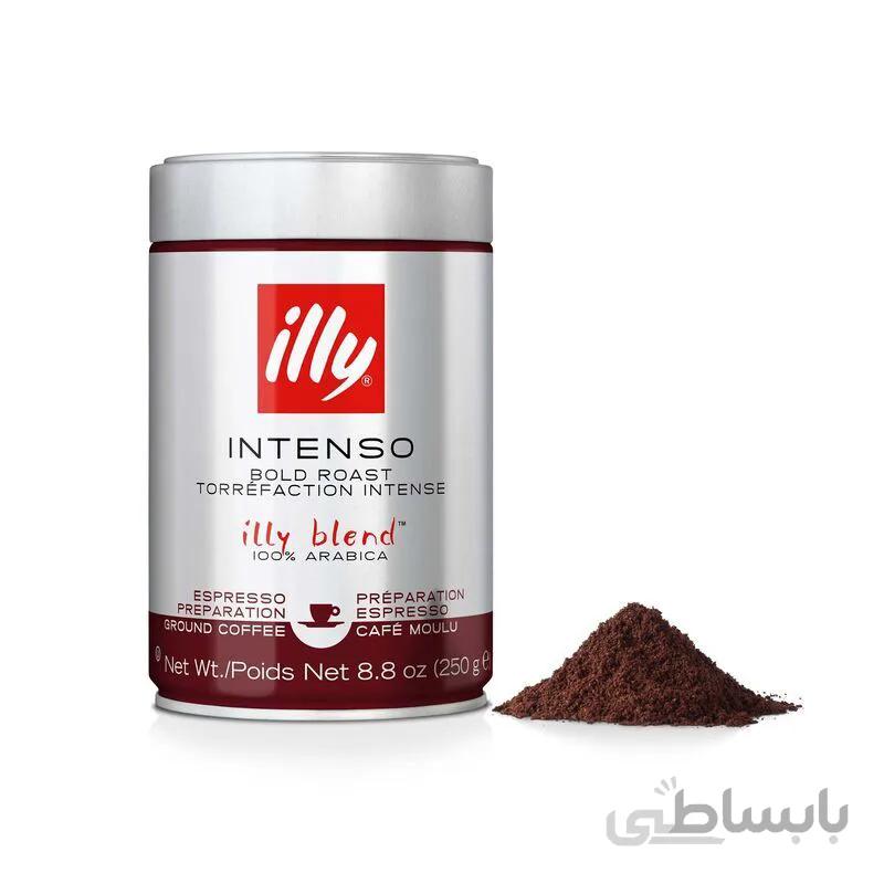 قهوه ایلی دارک مدل فنجان 250 گرم ا Illy Intenso Bold roast 100% Arabica 250 gr