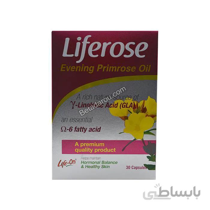 کپسول لایف رز ایوینینگ پرایم رز اویل لایف ان 30 عددی