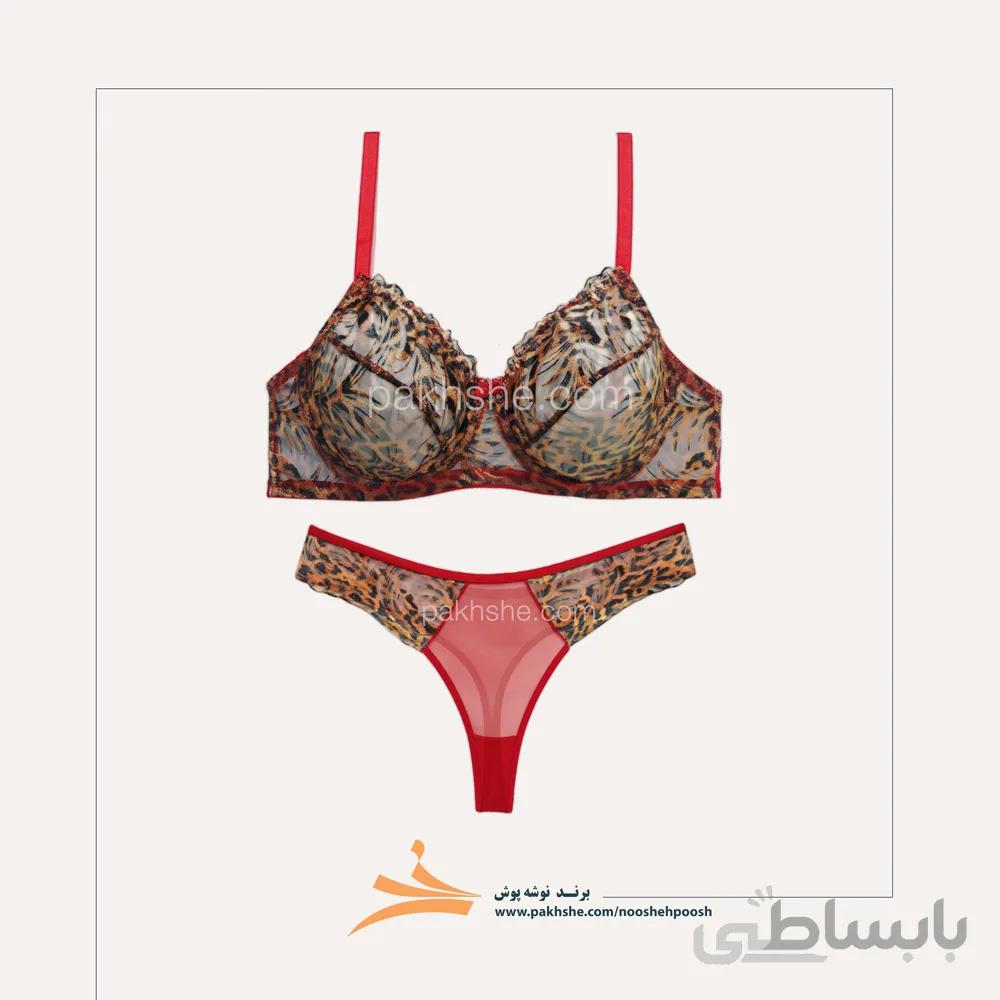 ست فانتزی فنردار پلنگی برند نوشه پوش کد 84002