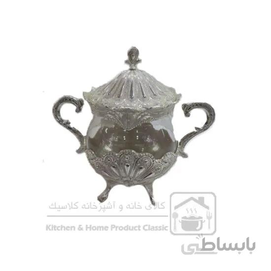 قندان طاووسی نقره ای کد ۱۱۰SR
